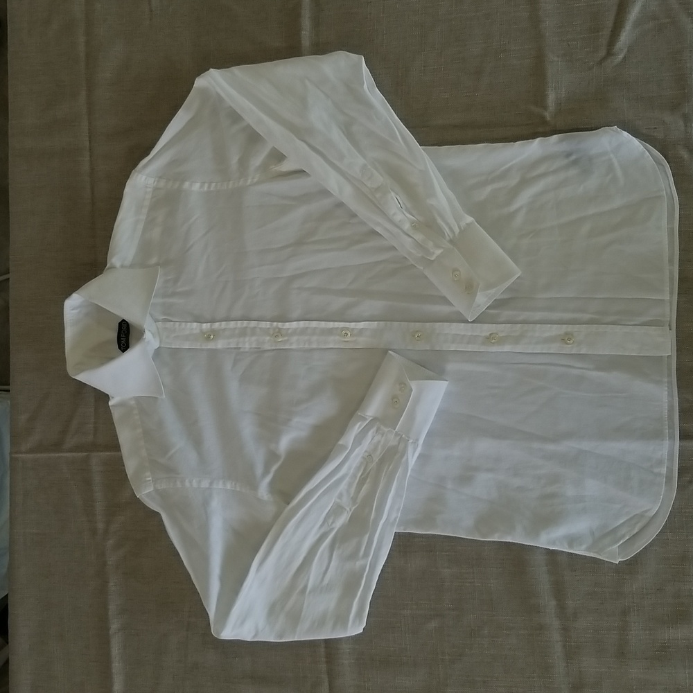 Tom Ford white button down dress shirt med